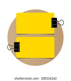 Cute note papers, ready for your message. Vector illustration.