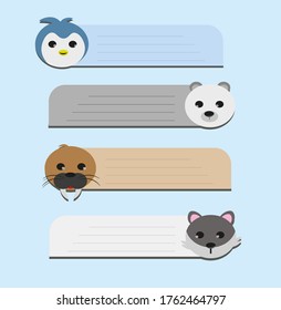 cute note with polar animal, make your day yo happiness