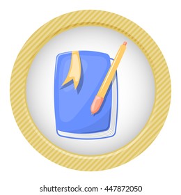 Cute notebook colorful icon