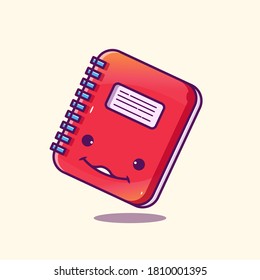 cute notebook icon illustration, premium illustration, eps 10, flat vector illustration,