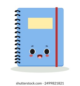 Cute notebook illustration isolated on white background