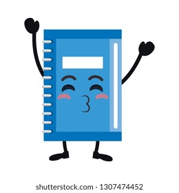 cute notebook kawaii character