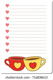 Cute Notebook Paper Background Vector Cards Stock Vector (Royalty Free ...