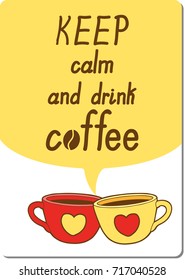cute notebook paper background. vector cards notes page, designer with sweet cups for coffee and for lovers