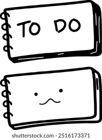 Cute Notebook Vectors | Minimalist Design | 2 Vectors
