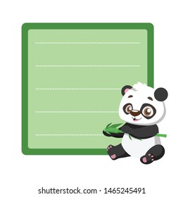 Cute notepad with a panda
