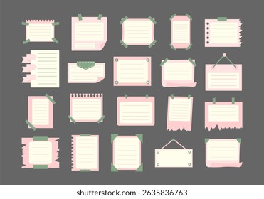 Cute Notepad Paper Element Set