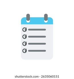 Cute notepad-style checklist with marks. Fits perfectly for educational or productivity platforms.