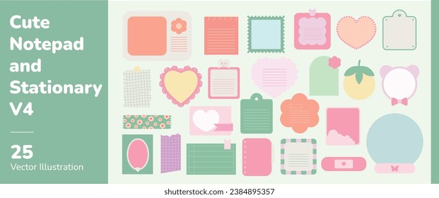 Cute Notes Notepad Paper and Stationary Element 4