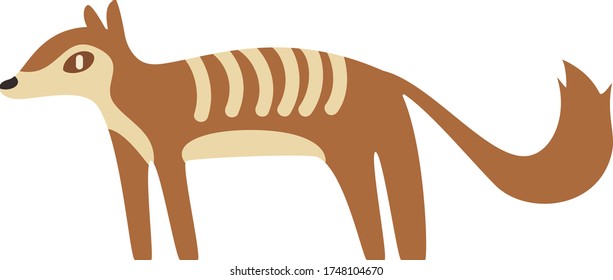 Cute numbat Cartoon, Vector illustration numbat on a white background. Drawing for children