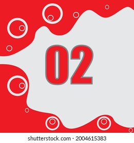Cute number 02 vector design eps 10