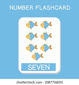 Tarjetas flashcards de número reducido con animales definidos. Cuento de inglés con tema animal. Afiche de matemáticas para el preescolar. Ilustración vectorial.