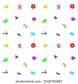 cute number and mathematic seamless pattern background vector image