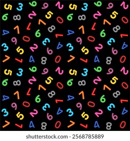 cute number and mathematic seamless pattern background vector image