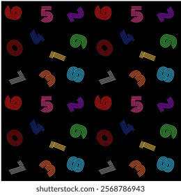 cute number and mathematic seamless pattern background vector image