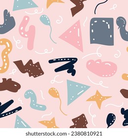 cute number pattern illustration on soft cream background