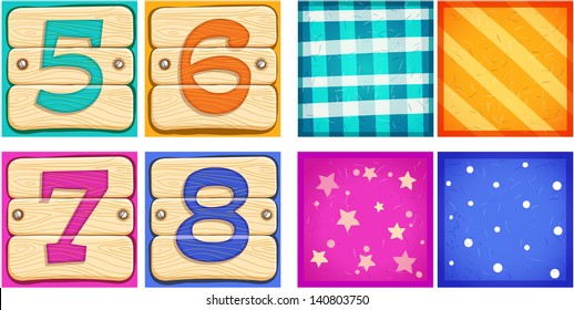 cute numbers 5678