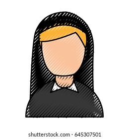 cute nun avatar character