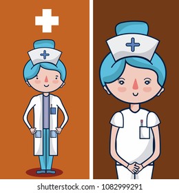 Cute nurse cartoon