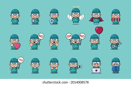 
Cute Nurse, Cartoon Bundle Set