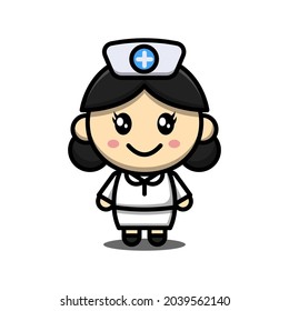 Cute Nurse Cartoon Character Illustration Vector Graphic