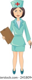 A cute nurse vector illustration