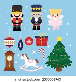 Cute nutcracker fairy tale clip art collection