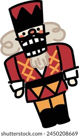 Cute nutcracker illustration icon material