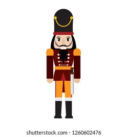 Cute Nutcracker Soldier Stock Vector (Royalty Free) 1260602665 ...