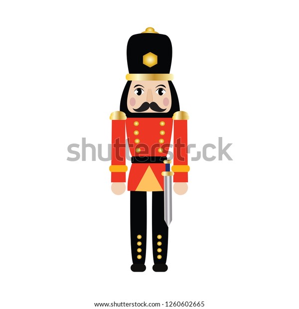 Cute Nutcracker Soldier Stock Vector (Royalty Free) 1260602665 ...