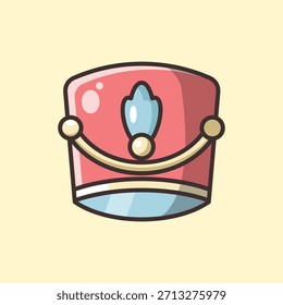 Cute Nutcracker Soldier Hat Illustration for Christmas Decor and Holiday Themes