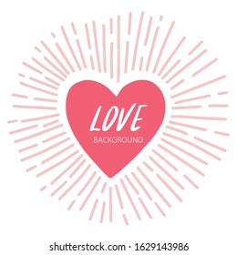 Cute object valentine collection with heart.Vector illustration for icon,logo,sticker,printable