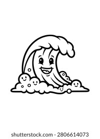 Cute Ocean Wave Coloring