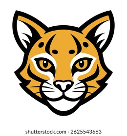 cute ocelot head vector illustration 