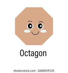 Lindo octágono con cara sonriente