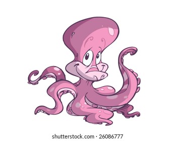 Cute octopus alien