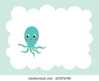 cute octopus card