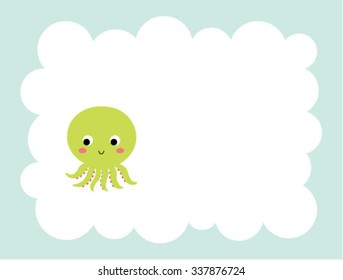 cute octopus card