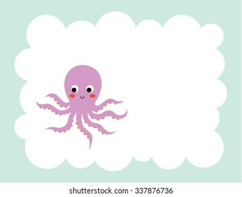 cute octopus card