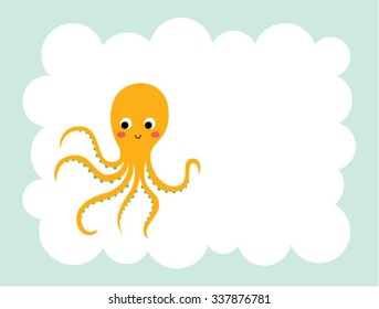cute octopus card