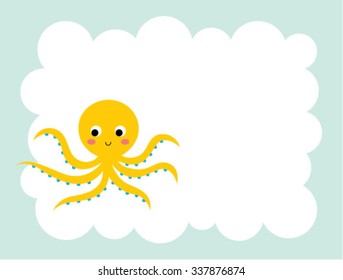cute octopus card