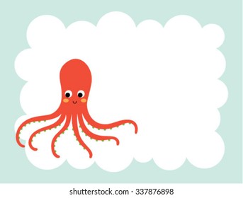 cute octopus card