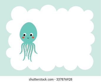 cute octopus card