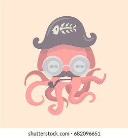 Cute octopus cartoon.
