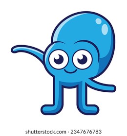 Cute octopus cartoon logo character