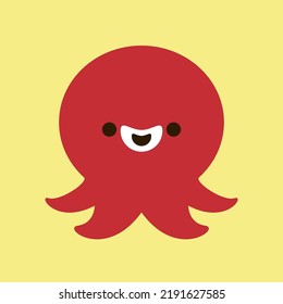 Cute octopus cartoon vector. octopus vector.