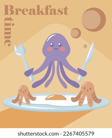 Desayuno con huevos y salchichas