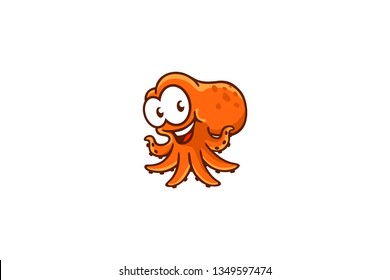 Cute Octopus Character Vector