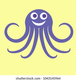 Cute octopus icon