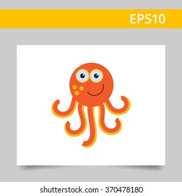 Cute octopus icon